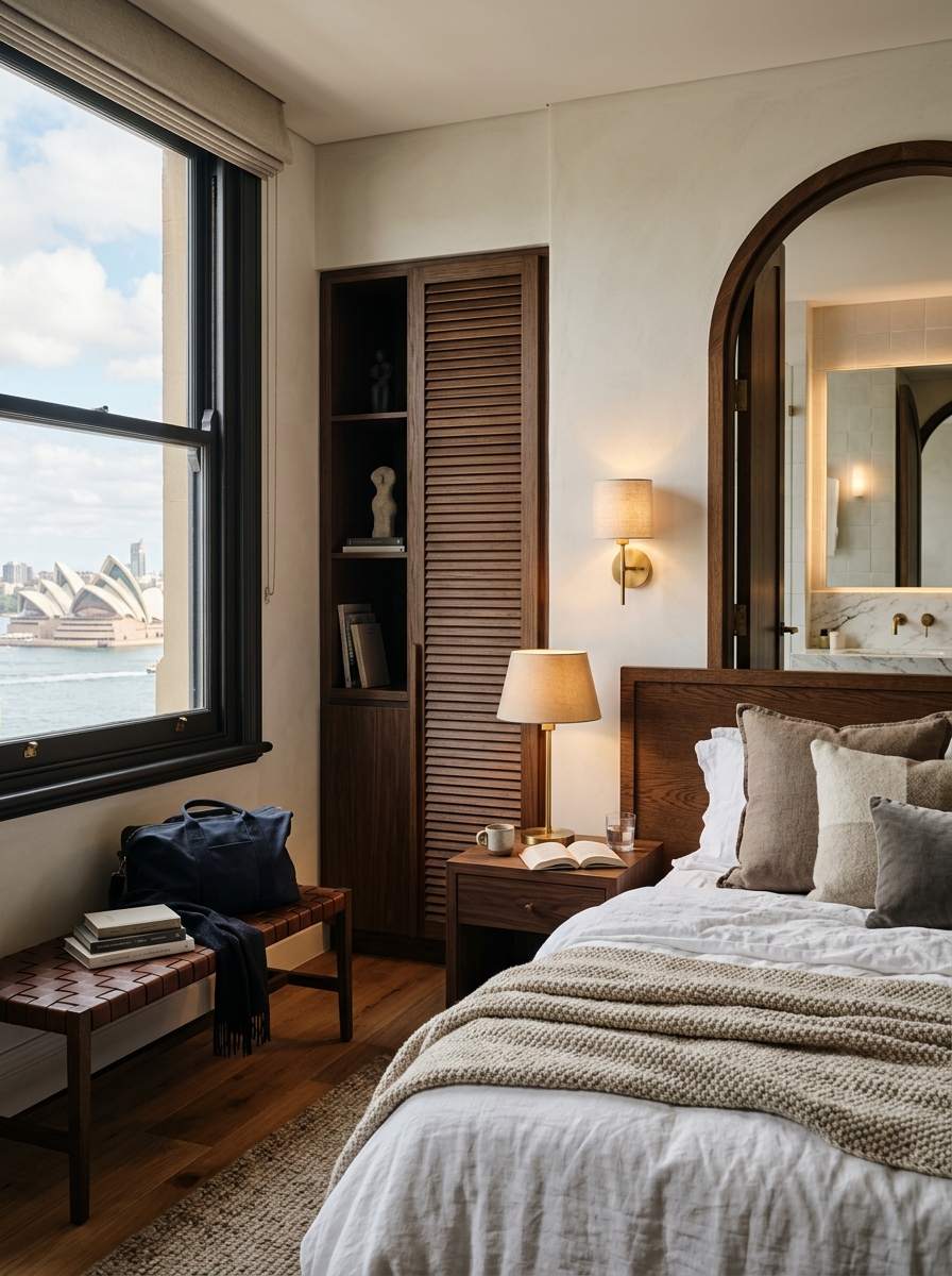 Practical room details inside Harbour House Sydney